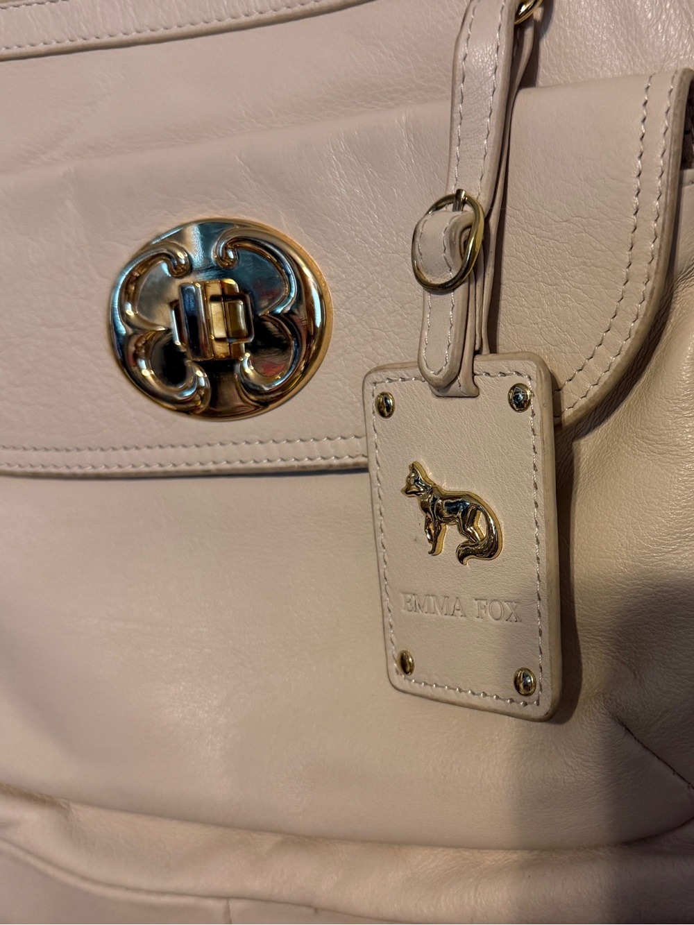 Emma Fox Pale Lilac Leather Satchel Backpack - Picture 2 of 4
